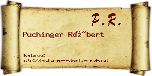 Puchinger Róbert névjegykártya